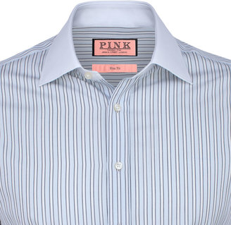 Thomas Pink Eastbury Stripe Slim Fit Double Cuff Shirt