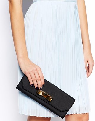 Ted Baker Exclusive to ASOS Rasia Bow Satin Clutch Bag