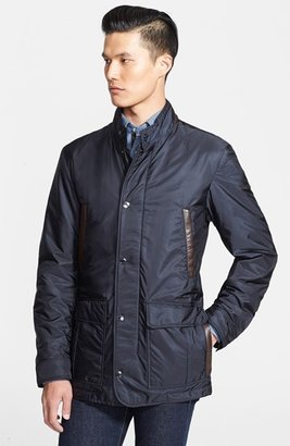 Paul & Shark Classic Fit Jacket with Leather Trim