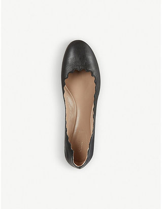 Chloé Scallop leather ballet flats, Women's, Size: EUR 35 / 2 UK, Black