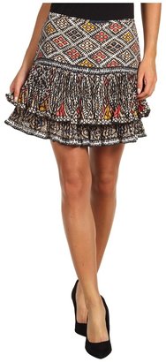 BCBGMAXAZRIA Nima Pleated Skirt (Coral Reef Combo) - Apparel
