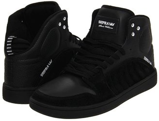 Supra S1W (Black Suede/Perforated Leather/Black) - Footwear