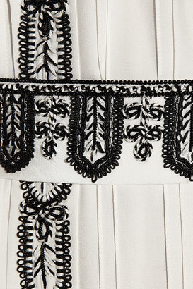 Oscar de la Renta Embroidered silk kaftan