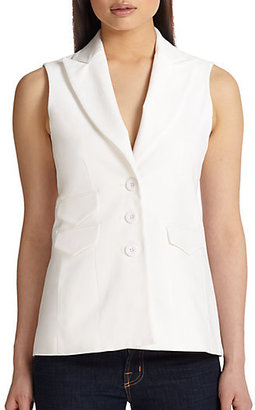 Saks Fifth Avenue Fitted Pique Vest