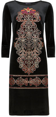 Marks and Spencer M&s Collection Opulent Print Velour Tunic Dress ONLINE ONLY