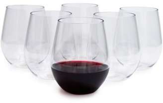 Sur La Table Outdoor Stemless Wine Glasses, Set of 6
