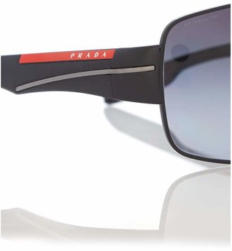 Prada Linea Rossa Men polar grey gradient rectangle sunglasses