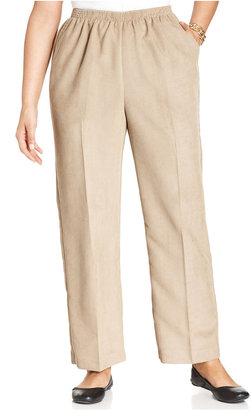 Alfred Dunner Plus Size Corduroy Straight-Leg Pants