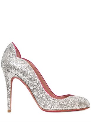 RED Valentino 100mm Glittered Leather Pumps