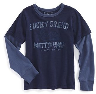Lucky Brand 'Winners Slider' Layer Look Graphic T-Shirt (Big Boys)