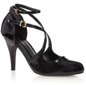 Call it SPRING Black 'Yirwen' crossover strap high court shoes