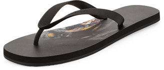 Givenchy Rottweiler Rubber Thong Sandal