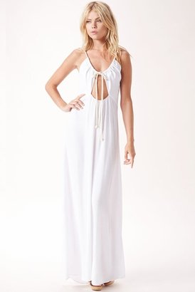 Blue Life Rope Dress in White