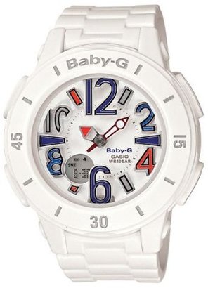 Casio Women's BGA170-7B2 Baby-G Shock Resistant White Resin Analog Watch