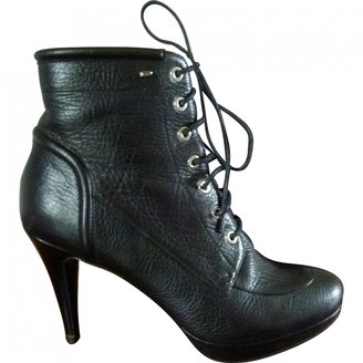 Max Mara Black Leather Ankle boots