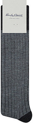 Hardy Amies Needle out ribbed socks - for Men