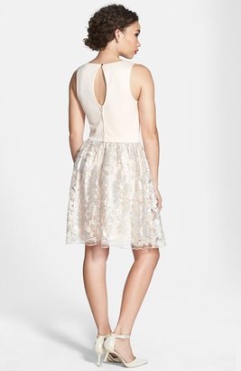Love, Nickie Lew Sequin Lace Skater Dress (Juniors)