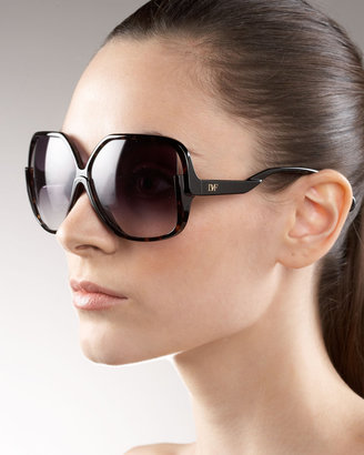 Diane von Furstenberg Curved-Arm Sunglasses