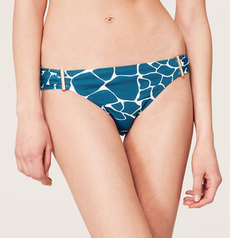 LOFT Beach Giraffe Print Side Ruched Bikini Bottom