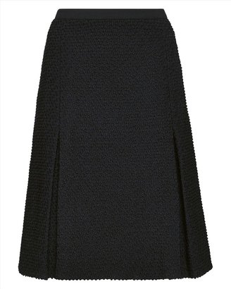 Jaeger Wool Bouclé Pleated Skirt