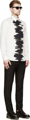 Calvin Klein Collection Black Wool Tuxedo Trousers