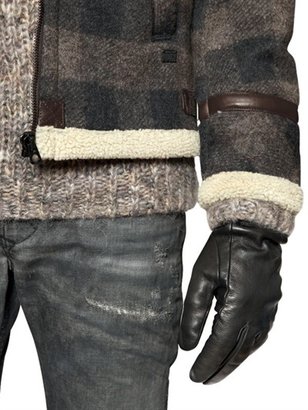Diesel Wool Shearling & Felt Jacket