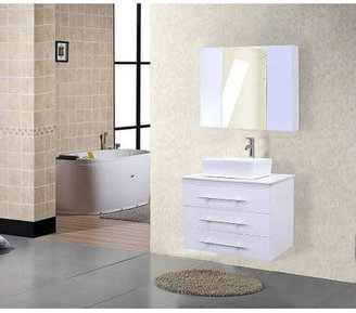 Design Element Elton 30" Wall Mount Bathroom Vanity Set