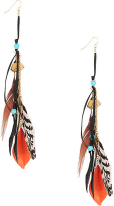 Forever 21 Feathered Tribal Earrings