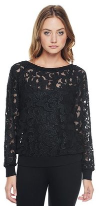 Juicy Couture Corded Lace Sweat Top