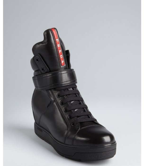 Prada wedge sneakers clearance
