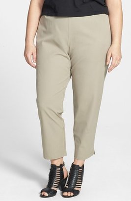 Eileen Fisher Stretch Organic Cotton Ankle Pants (Plus Size)