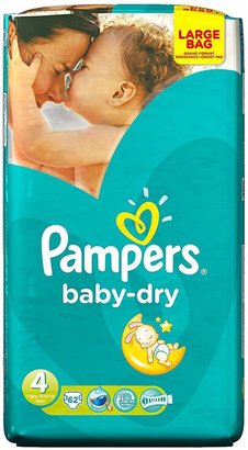 Pampers Baby Dry Large Pack Maxi 62's