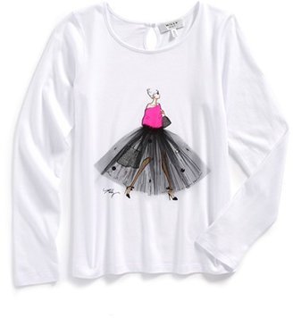 Milly Minis Long Sleeve Graphic Tee (Little Girls & Big Girls)