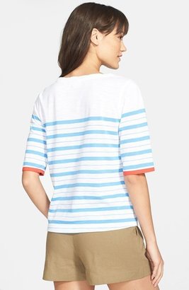 Ace Delivery Chambray Cuff Stripe Tee
