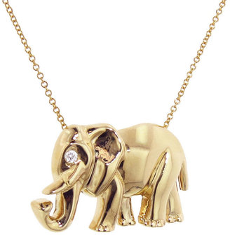 Jennifer Meyer Elephant Necklace - Rose Gold