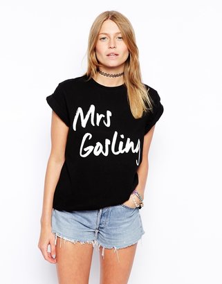 ASOS Boyfriend T-Shirt with Mrs Gosling Print