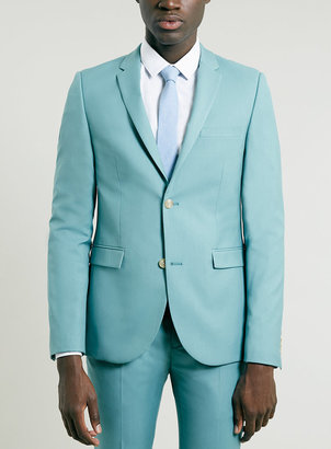 Topman Aqua Ultra Skinny Suit Jacket