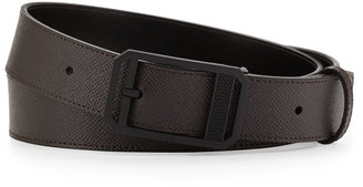 Alfred Dunhill 3401 Alfred Dunhill PVD Diamond-Detail Belt, Black