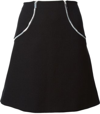 Courreges zipped A-line skirt