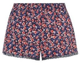 Hudson Blue and Rose Floral Print Lace Hem Shorts