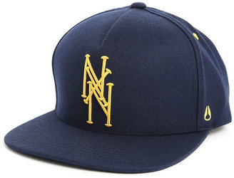 Nixon Bronx Navy Yellow Snap Back Cap