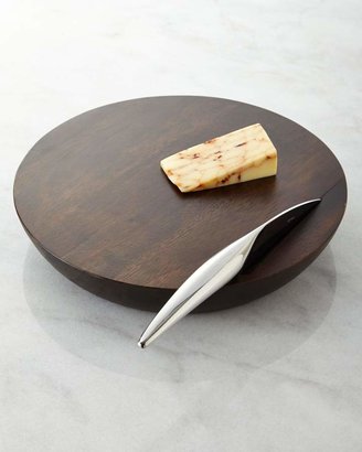 Nambe Espresso Harmony Cheese Board with Knife