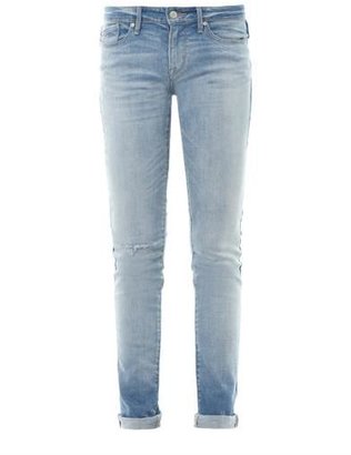 Marc by Marc Jacobs Distressed mid-rise skinny jeans