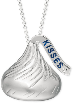 Hershey's Sterling Silver Kiss Necklace, Diamond Accent Medium Flat Pendant