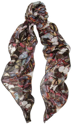 Valentino Printed silk-chiffon scarf