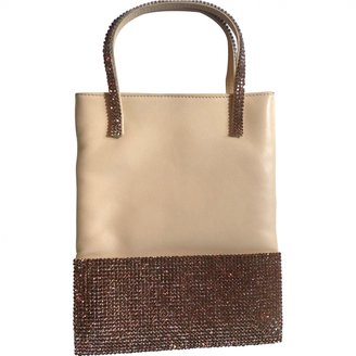 Swarovski Ecru Leather Clutch bag