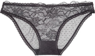 Stella McCartney Mary Feeling lace and stretch-tulle briefs