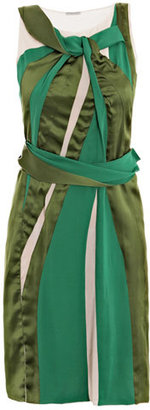 Bottega Veneta DRESSES SILK AND SATIN GREEN M Green
