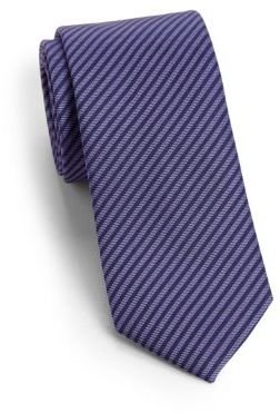 HUGO Diagonal Stripe Silk Tie