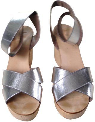 Sigerson Morrison Silver Leather Mules & Clogs